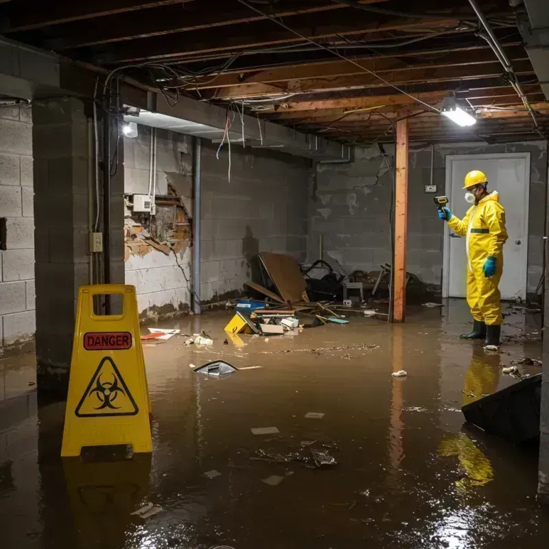 Flooded Basement Electrical Hazard in Cornish, ME Property